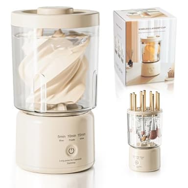 Portable Mini Washing Machine, 2025 NEW Underwear Washing Machine Small Clothes Washer Makeup Brush Cleaner Machine Underwear Washer for Home, Hotel, RV, Travel & Camping - Image 1