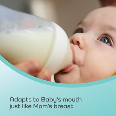 NUK Perfect Match Slow Flow 2-in-1 Natural and Anti-Colic Bottle, 5oz., 4 Pack, BPA Free - Image 2