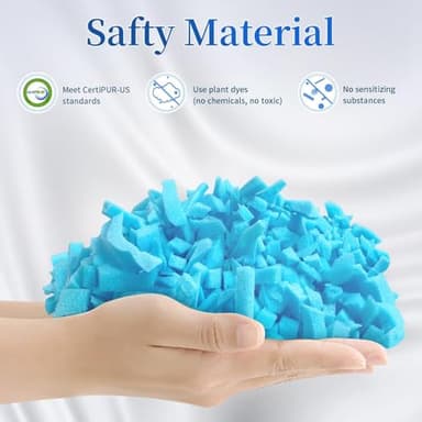 Bean Bag Filler, 40 lbs Shredded Memory Foam Filling, Soft Pillow Stuffing Bean Bag Refill Foam for Couch, Cushion, Stuffed Animals, Dog Bed, Arts Crafts - Image 2