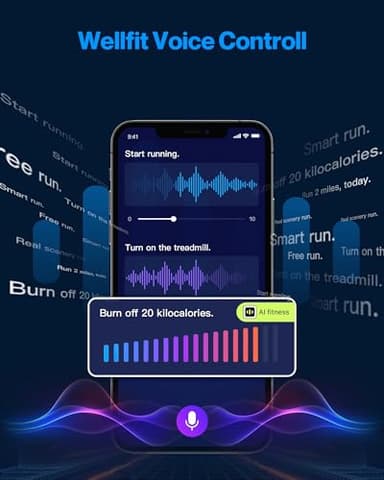 Under Desk Walking Pad Treadmill: Incline Voice Controlled Smart Treadmill 350 lbs Capacity for Home Office Use, Compatible with KINOMAP WELLFIT App - Image 4
