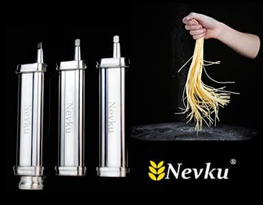 Pasta Maker Attachments Set for all KitchenAid Stand Mixer, including Pasta Sheet Roller, Spaghetti Cutter, Fettuccine Cutter by Nevku - Image 6