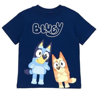 Bluey Bingo Infant Baby Boys T-Shirt and Mesh Shorts Outfit Set Blue/Silver 12 Months - Image 5