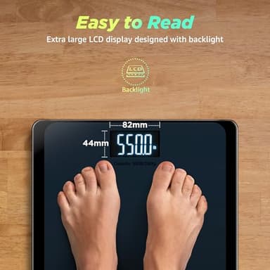 550lb Bathroom Digital Scale for Body Weight with Ultra-Wide Platform and Large LCD Display, Accurate High Precision Scale with Extra-High Capacity - Image 3