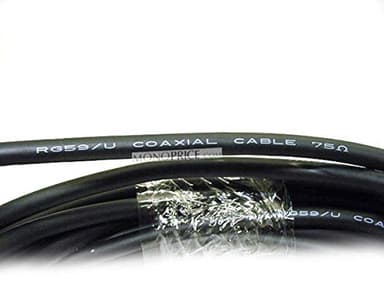 Monoprice Audio/Video Coaxial Cable - 75 Feet - Black | RG-59U BNC Male/ BNC Male, 75ohm - Image 3