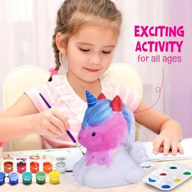 Paint Your Own Unicorn Lamp Kit, Art Supplies Unicorn Painting kit for Kids, Arts and Crafts for Kids Ages 6-12, Unicorn Toys Birthday Christmas Gifts for Girls Boys Ages 3 4 5 6 7 8 9 10 11 12+ - Image 3