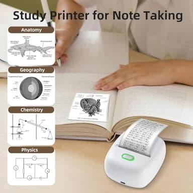 ORGSTA S002 Sticker Printer - Mini Printer Portable Thermal Sticker Maker, Bluetooth Print Pod Inkless Label Maker for Photos, Journal, Receipts, DIY Creation - Image 2