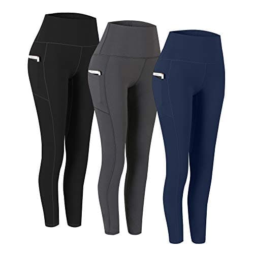 Fengbay 3 Pack High Waist Yoga Pants with Pocket Leggings Tummy Control Workout Running Yoga Leggings for Women - Image 1