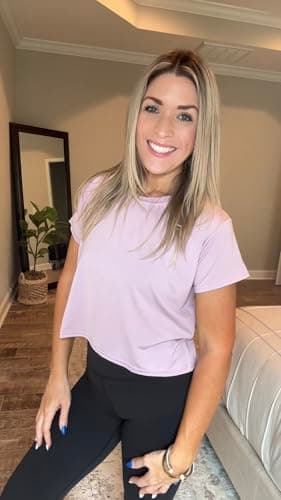 Real Essentials 5 Pack: Women's Dry Fit Crop Top - Short Sleeve Crew Neck Stretch Athletic Tee (Available in Plus Size)- Set 1, 3X - Image 5