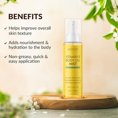 Majestic Pure Vitamin E Oil Body Mist- 100% Pure & Natural - After Shower Body Oils for Women and Men - Scented, Radiant, Skin Therapy Firming Massage Oil - 6.8 Fl Oz - Image 4