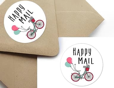 ZLKAPT 120PCS Happy Mail Stickers, Mail Stickers, Packaging Stickers, Happy Mail Labels, Packaging Labels, Happy Post, Delivery Stickers - Image 3