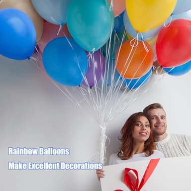 GYIPFIPA 100 Pack Balloons Assorted Color 12 Inches Rainbow Latex Balloons, 10 Bright Color Balloon Arch Kit, for Birthday Baby Shower Wedding Party Decorations - Image 6