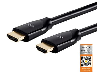 Monoprice 4K Certified Premium High Speed HDMI Cable - 4K60Hz, 18Gbps, HDR, 3ft, Black - 3 Pack - Image 2