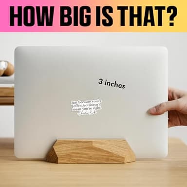 VOTANTA (3 Pcs, 3 inch) - Just Because You're Offended Doesn't Mean You're Right Sticker, Charlie Kirk Quote Stickers, Freedom Patriotic Republican Gifts Decoration for Laptops, Phones, Water Bottles - Image 5