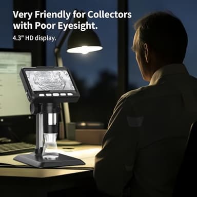 Microscope, 1000x Coin Magnifier, 1080P Coin Microscope with Lights, LCD Digital Magnifying Glass, Photo and Video Capability, Support PC View Windows and MacOS, Ideal for Coin and Jewelry Collectors - Image 8