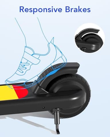 ANHAO Electric Scooter for Kids Ages 6-12 (Mainly 6-10),Electric Scooter with Adjustable Height, Flash Wheel, Suitable for Weights up to 110 lbs and speeds up to 6 mph - Image 5