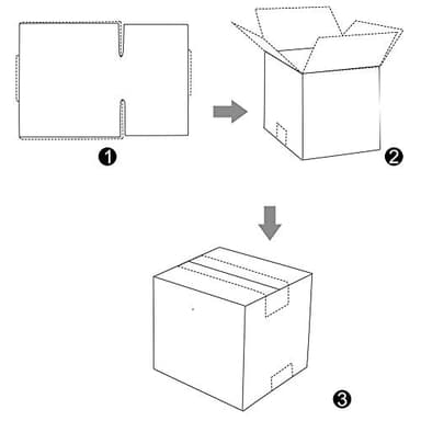 PETAFLOP 5x5x5 Shipping Boxes, Small White Corrugated Cardboard Box for Mailing, 25 Pack - Image 6