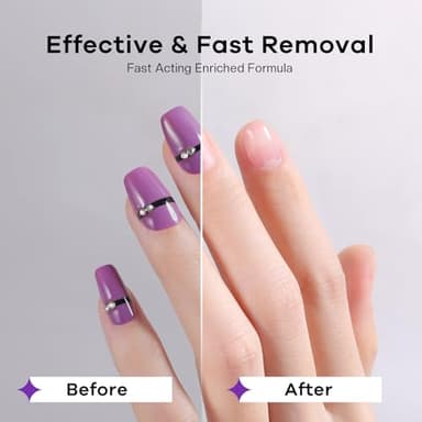 Glamonade Acetone Nail Polish Remover: Professional Soak off Gel Nail Polish Remover Enriched with Natural Grape Seed Oil 8 Fl Oz for Gel Acrylic Nail Glue Dip Powder for Home Salon - Image 7