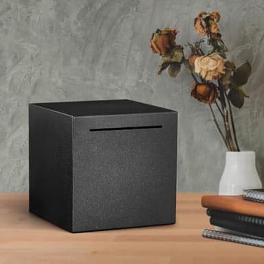 Piggy Bank for Adults Must Break to Open, Unbreakable Adults Piggy Bank Made of Stainless Steel, Metal Saving Bank (Black, 4.72-inch) - Image 4