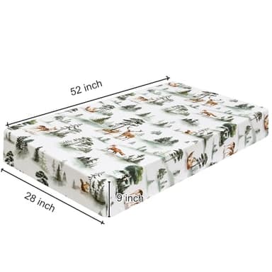 PHF 3 Pack Soft Woodland Crib Sheets Fitted, Silky Comfy Breathable Baby Sheets for Boys Girls Neutral, 28x52 Inches Fits Standard Crib and Toddler Mattresses, Woodland - Image 7