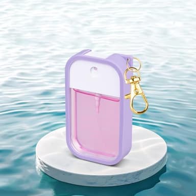 COCGVEL Silicone Case Compatible with Touchland Hand Sanitizer Spray, Protective Case with Keychain for Power Mist and Glow Mist 1 fl oz, Hand Sanitizer Spray Accessory (Purple, 1 Pack) - Image 3