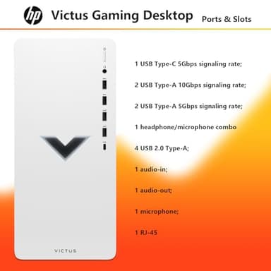 HP Victus 15L i7 RTX 4060 Premium Gaming Desktop, Intel i7-14700F, GeForce RTX 4060, 3D modeling, 64GB RAM, 2TB SSD, Wi-Fi 6, Displayport, Type-C, Windows 11 Home, Bundle with ADATA 512GB External SSD - Image 5