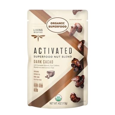 Living Intentions Activated Superfood Nut Blends, Gluten Free, Vegan, Organic, Paleo, Dark Cacao, 4 Ounce - Image 1