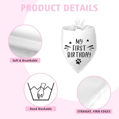 Dog Birthday Bandana Dogs First Birthday Dog Bandana Dog Birthday Gift Funny Dog Bandana Birthday Photo Prop Pet Scarf Accessories for Pet Dog Lovers Gifts - Image 6