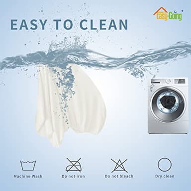 Easy-Going Stretch 4 Pieces Couch Cushion Covers for Sectional Sofa Left/Right L Shape Chaise Lounge Sofa Seat slipcover Anti-Slip Sofa Cover Soft (3 Seater + 1 Chaise, Cream) - Image 6