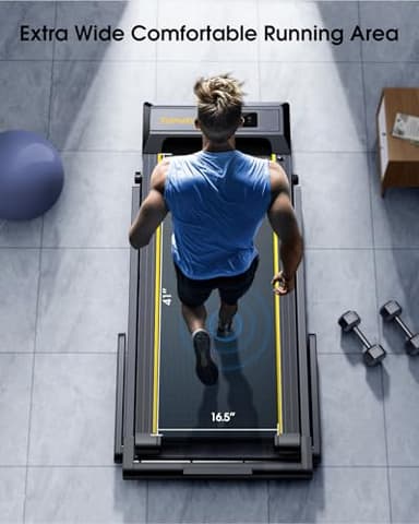 TOPUTURE Walking Pad Treadmill with 12% Incline, 4 in 1 Folding Treadmill for Home/Office with Handle Bar, 2.5HP Under Desk Treadmills Portable Walking Pad with App & Bluetooth Speaker, 0.6-10MPH - Image 7