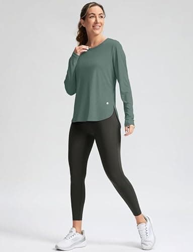 Women's Sun Shirts UPF 50+ Long Sleeve UV Protection Shirt Lightweight Quick Dry Workout Hiking Tops for Women(Malachite Green,XL) - Image 5