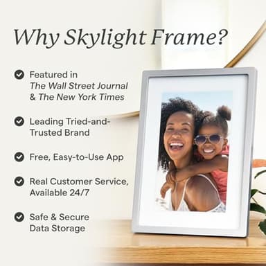 Skylight Frame – WiFi Digital Picture Frame Customer Support, Touch Screen Digital Photo Frame with Easy Setup, Photo Gifts for Parents and Grandparents - 10 Inch Black - Image 5