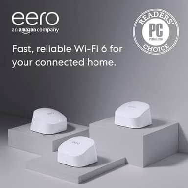 Amazon eero 6 mesh wifi system - Supports internet plans up to 500 Mbps, Coverage up to 4,500 sq. ft., Connect 75+ devices, 3-pack (1 router + 2 extenders) - Image 8