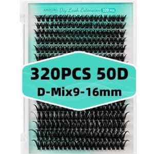 Lash Clusters Wispy 320PCS Eyelash Extension 50D Cluster Lashes Individual Lashes DIY Lash Extension Natural Look Cluster Eyelash Extensions Soft False Eyelashes at Home for Beginners(D-Mix9-16mm) - Image 7