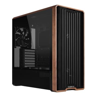Lian Li LANCOOL 217 Genuine Walnut Wood Computer Case, Mid-Tower ATX PC Case with 5 Pre-Installed PWM Fans 2x170mm, 2x120mm & 1x140mm, Flexible PSU & Cable Installation - Black (LAN217X) - Image 1