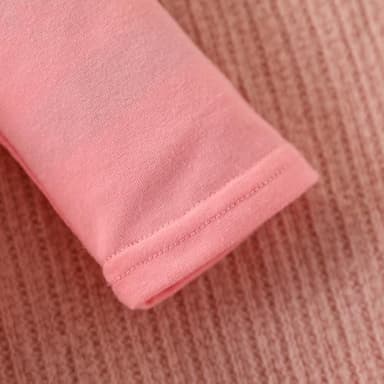 Ayzozuy Toddler Girl's Clothing High Low Long Sleeve Solid Color Top and Pants Girl's Fall/Winter Set (3-4T) - Image 5