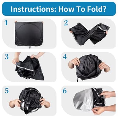 INSAUTO for 2026 CRV Windshield Sun Shade Sunshade Foldable Custom Fit 2023 2024 2025 Honda CR-V Accessories Windshield Cover Front Window Shield Blocks UV Rays and Heat Car Interior Protector - Image 7