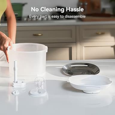 Cheerble Pumpless Cat Water Elfin Fountain, Wireless Pet Fountain Battery Operated, 2L/67oz E1+ Automatic Water Dispenser Cats & Dogs MagDrive™ Technology Stainless Steel Tray, No Cleaning Hassle - Image 3