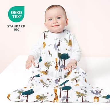 david's kids 3 Pack 100% Cotton Baby Sleep Sack 18-24 Months, Soft Baby Wearable Blankets with 2-Way Zipper, Comfy Toddler Sleeping Bags for Boys Girls Neutral, X-Large Size, Woodland Animals - Image 2