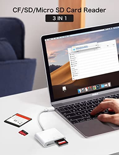 USB C SD Card Reader for iPhone 15/iPad/Mac, ChiaoPio USB C to SD CF, Type C Memory Card Adapter with Compact Flash/CF/SD/MicroSD Slots Compatible with iPad MacBook Pro/Air/Mini Mac Laptop - Image 2