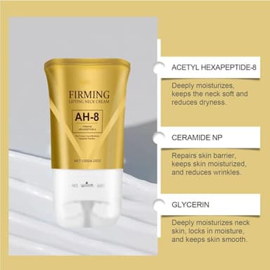 AH-8 Firming Neck Cream for Crepey Skin Body Care Comfort, Roller Neck Cream, Moisturizing, Tightening Lotions Cosmetic Skin Care Skin Repair for Women (1PCS) - Image 5