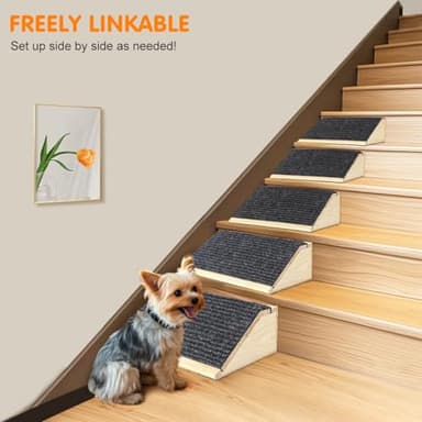 VavoPaw Dog Ramp for Stairs, Non-Slip Dog Stairs, Low-Angled Pet Ramps for Small Medium Dogs and Cats, Step and Stair Assist for Injured and Older Dogs, 2 Pack - Image 7