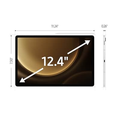 Samsung Galaxy Tab S9 FE+ Plus 12.4” 128GB Android Tablet, Long Battery Life, Powerful Processor, S Pen, 8MP Camera, Lightweight Durable Design, Expandable Storage, US Version, 2023, Silver - Image 2