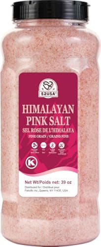 52USA Himalayan Pink Salt, Fine Grain, 39oz (2.4 LB), Pink Himalayan Sea Salt, Himalayan Salt, Kosher Salt, Rock Salt for Grinder Refill - Image 1