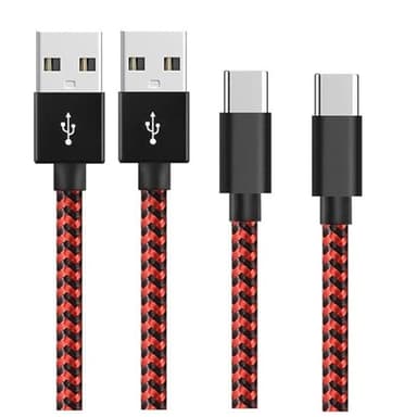 PS5 Controller Charger Charging Cable 2 Pack 6.6FT Type C to USB A Data Cord High Speed Sync Wire for PlayStation 5 DualSense, Xbox Series S X Core, Elite Series 2, NS Switch Lite, Pro Controller - Image 1