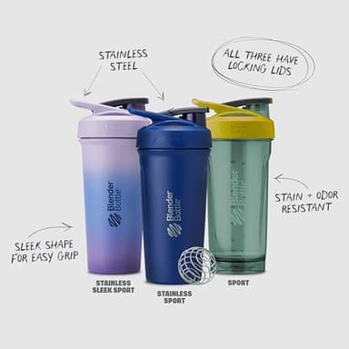 BlenderBottle Sport Shaker Bottle with Wire Whisk, 28-Ounce, Yellow – Protein Shakes & Hydration for Athletes & Fitness Enthusiasts, Easy Mixing, Durable & Lightweight, Lockable Lid - Image 6