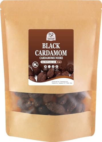 52USA Black Cardamom Pods, 4oz in Kraft Bag, NON GMO Verified, Black Cardamom Seeds - 100% Pure, Aromatic & Natural, Whole Cardamom Pods for Authentic Asian, Indian, and Global Cooking - Image 1