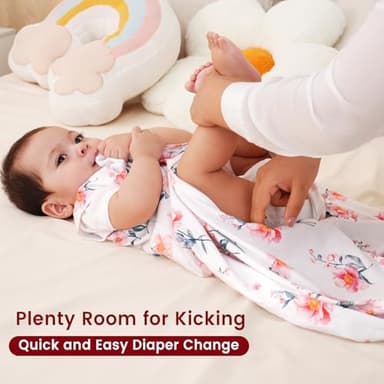 PHF 100% Organic Cotton Baby Sleep Sack, 2-Way Zipper Baby Wearable Blanket, 18-24 Months TOG 0.5 Toddler Sleeping Sack, 2 Pack Sleeveless Soft Sleeping Bags for Baby Boys Girls, X-Large, Floral - Image 7