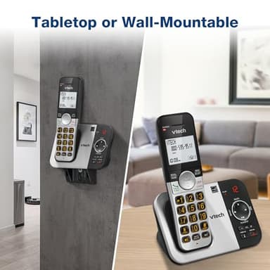VTech VG232 Cordless Phone with Answering Machine - with Large Display Full-Duplex Speakerphone Caller ID/Call Waiting Last 10 Number Redial - Image 9