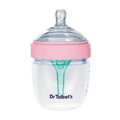 Dr. Talbot's Silicone Anti-Colic Bottle - Self-Sterilizing Baby Bottle for Newborns - 5 oz - Pink - Image 1