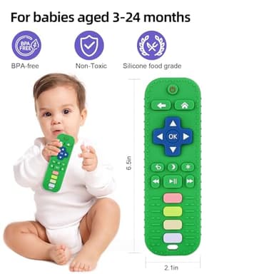 Chuya Remote Teethers Silicone Baby Teething Toys TV Remote Teether Toy - Image 2